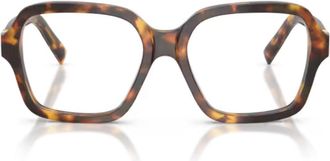 Miu Miu Havana Miu Regard Acetate Square Sunglasses