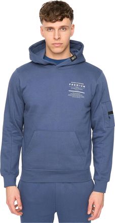 Duck and Cover Heren Rayland Katoenen Blend Hoodie (Denim Blauw)