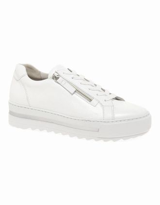 Gabor Womens Heather Womens Casual Trainers - White - Size: 4.5