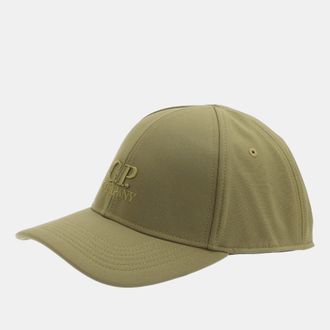 C.P. Company Mens Accessories Shell-R Logo Cap in Green - One Size