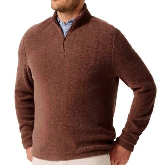 Johnnie-O Dion 1/4 Zip Sweater In Mushroom