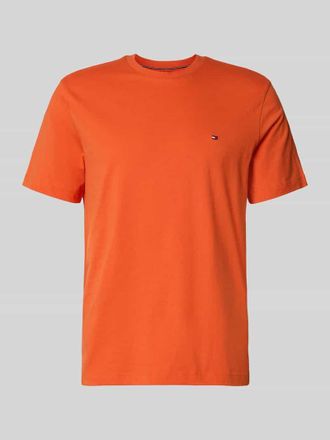 Tommy Hilfiger Regular Fit T-Shirt aus reiner Baumwolle in Orange, Gr&ouml;&szlig;e XXL