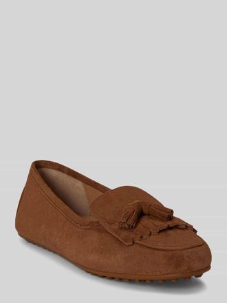 Lauren Ralph Lauren Loafer aus echtem Veloursleder Modell TAYTE in Cognac, Gr&ouml;&szlig;e 37,5