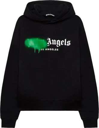 Palm Angels Felpa Spray City Los Angeles con cappuccio - Nero