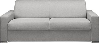 Vente-Unique Sof&aacute; cama de apertura r&aacute;pida 4 plazas tela CALITO - Gris - Cama 160 cm - Colch&oacute;n 22 cm