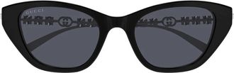 Gucci Cat Eye Zonnebril - Dames - Zonnebrillen - Grijs - 50 MM - Nylon - Accessoires