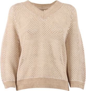 PESERICO Lightweight V Neck Knitted Sweater
