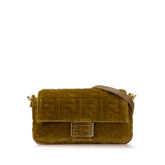 Fendi Baguette Velvet Schoudertas