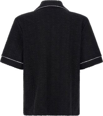 Casablanca Monogram Jacquard Terrycloth Shirt - Black