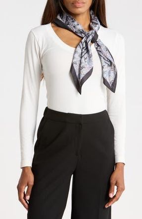 Steve Madden Paisley Floral Square Scarf in Black Multi at Nordstrom Rack
