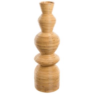 Beliani Jarr&oacute;n Decorativo De Rat&aacute;n 70 Cm Natural Para Interior Y Exterior Estilo Boho Nuoro