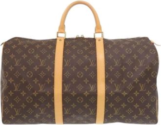 Louis Vuitton Pre-owned Vintage Boston Tas - unisex - Vintage Weekendtas - Bruin - ONE Size - Vintage