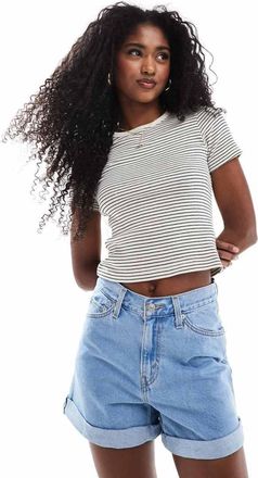 Levi's Mom shorts blu chiaro con orlo risvoltato anni 80