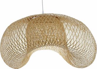 DKD Home Decor Suspensi&oacute;n En Bamb&uacute; - No Especificado - 105 X 80 X 45 Cm - Estilo Balin&eacute;s - Cable De 130 Cm - Color Blanco