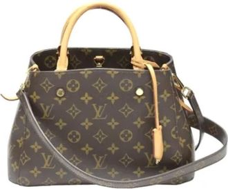 Louis Vuitton Pre-owned Canvas shoulder-bags - Dames - Vintage Handtas - Bruin - ONE Size - Vintage