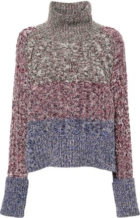 Golden Goose Megane high-neck sweater - women - Polyamide/Recycled Wool - M - Green