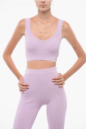 Elisabetta Franchi Ribbed Knitted Crop Top size 38