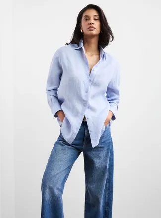 Contemporaine Womens Oversized pure linen shirt