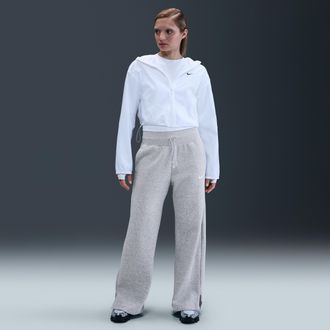 Nike Womens Nike Sportswear Phoenix Fleece High-Waisted Wide-Leg Sweatpants in Grey | DQ5615-063
