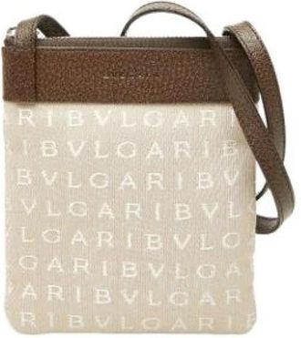 Bulgari Pre-owned Pochette Schoudertas - Dames - Vintage Schoudertas - Beige - ONE Size - Leer - Vintage
