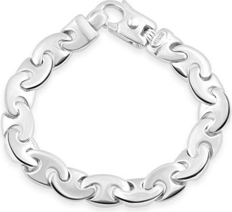 Pompeii3 Mens Circular Marine 14k Gold (85g) or Platinum (160g) 11mm Link Bracelet 8.5
