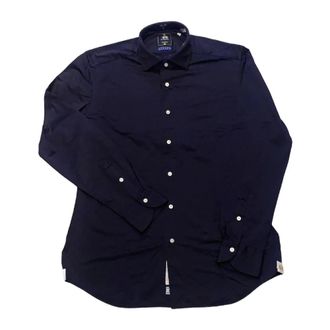 La Martina Regular Fit Lange Mouwen Shirt - Heren - Casual Overhemden - Blauw - 3XL - Overhemden