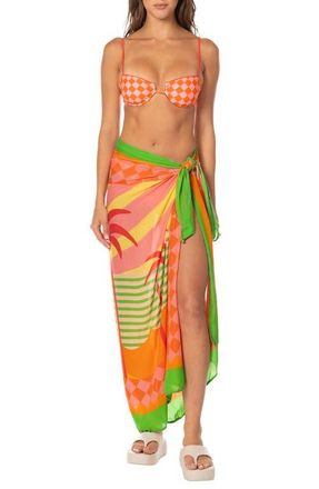 Maaji Jungle Sway Isla Print Cover-Up Pareo in Open Red at Nordstrom