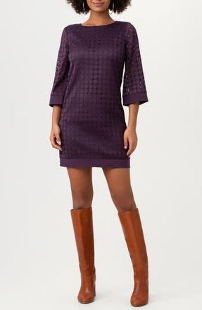Trina Turk Jenica Three-Quarter Sleeve Shift Dress in Park Avenue Purple at Nordstrom Rack, Size 8