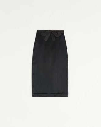 Valentino Gonna In Raso Donna NERO 38