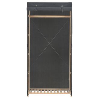 Berkfield Home Wardrobe Grey 79x40x170 cm Fabric | Size: 79 x 40 x 170 cm