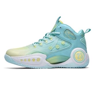 Generic Mens Basketball Shoes Anti Slip Breathable Outdoor Fashion Graffiti Sports Boots Walking Shoes(Green,8.5 UK)