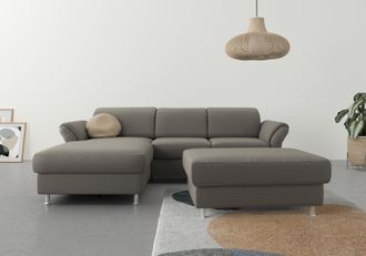 Sit&more Ecksofa »Apulia L-Form« wahlweise Bettfunktion, Bettkasten und Kopf- und Armteilverstellung