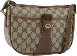 Gucci Pre-owned Plastic Cross Body Bag - Dames - Vintage Schoudertas - Beige - ONE Size - Vintage