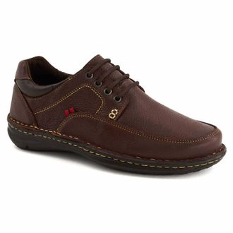 Andrea Mens Leather Oxford In Brown