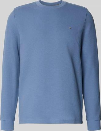 Christian Berg Pullover mit Label-Patch in Jeansblau, Größe 3XL