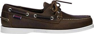 Sebago Met de hand gemaakte Bruin Leren Bootschoenen - Heren - Bootschoenen - Bruin - 42 EU - Leer - Schoenen