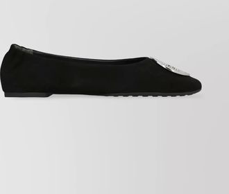 Tory Burch suede ballet flats with elasticated back