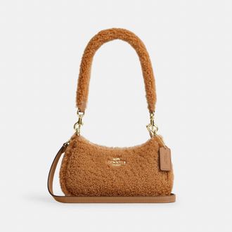Coach Teri Mini Crossbody Bag In Shearling