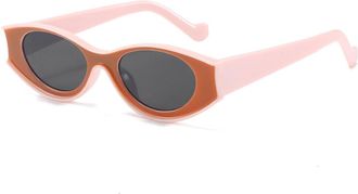 Generic Womens Small Frame Sunglasses Outdoor Commuter Decorative Sun Glasses(Pink)