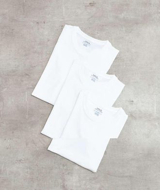 Polo Ralph Lauren confezione da 3 di canottiere girocollo bianche-Bianco