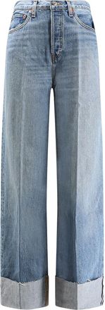 Re/Done Jeans With Raw Cut Cuff