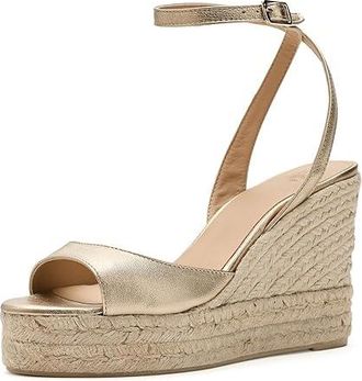 Castaner Brook Wedge Sandals Womens Sandals Oro : EU 38 (US Womens 7.5) M, Leather