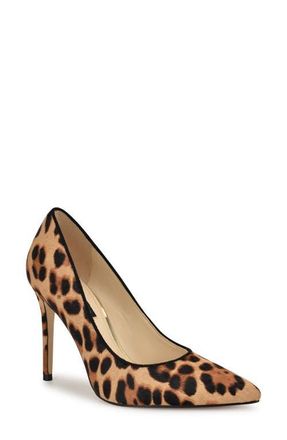 Nine West Fresh Genuine Calf Hair Pointed Toe Pump in Dark Natural at Nordstrom, Size 10.5