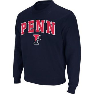 Colosseum Mens Colosseum Navy Pennsylvania Quakers Arch & Logo Crew Neck Sweatshirt at Nordstrom, Size Xx-Large
