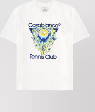 Casablanca graphic print crew neck short sleeve top