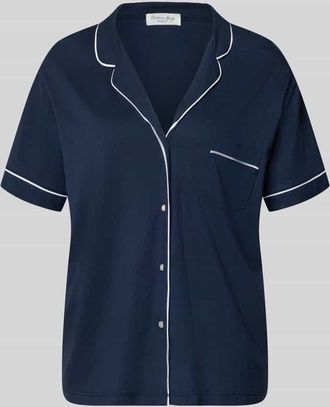 Christian Berg Pyjama-Oberteil mit Reverskragen und Brusttasche in Dunkelblau, Gr&ouml;&szlig;e XXL