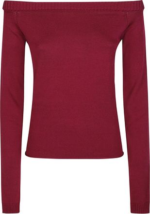 Iro Bulle Fitted Off-the-Shoulder Viscose-Blend Sweater