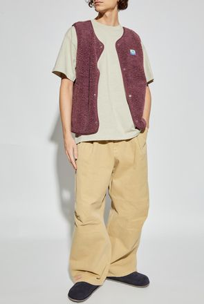 American Vintage Fleece Vest, Mens, Burgundy