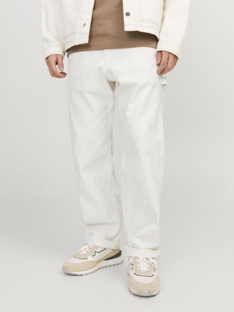 Jack & Jones Cargohose JACK & JONES JPSTEDDIE CARPENTER PANTS NOOS, Herren, Gr. 28, L&auml;nge 30, gr&uuml;n (jet stream), Web, Obermaterial: 100% Baumwolle, unifarben, loos