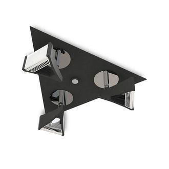 Netlighting Filippo Spot Light 3 Light LED Triangular 15W 1350lm Black Chrome